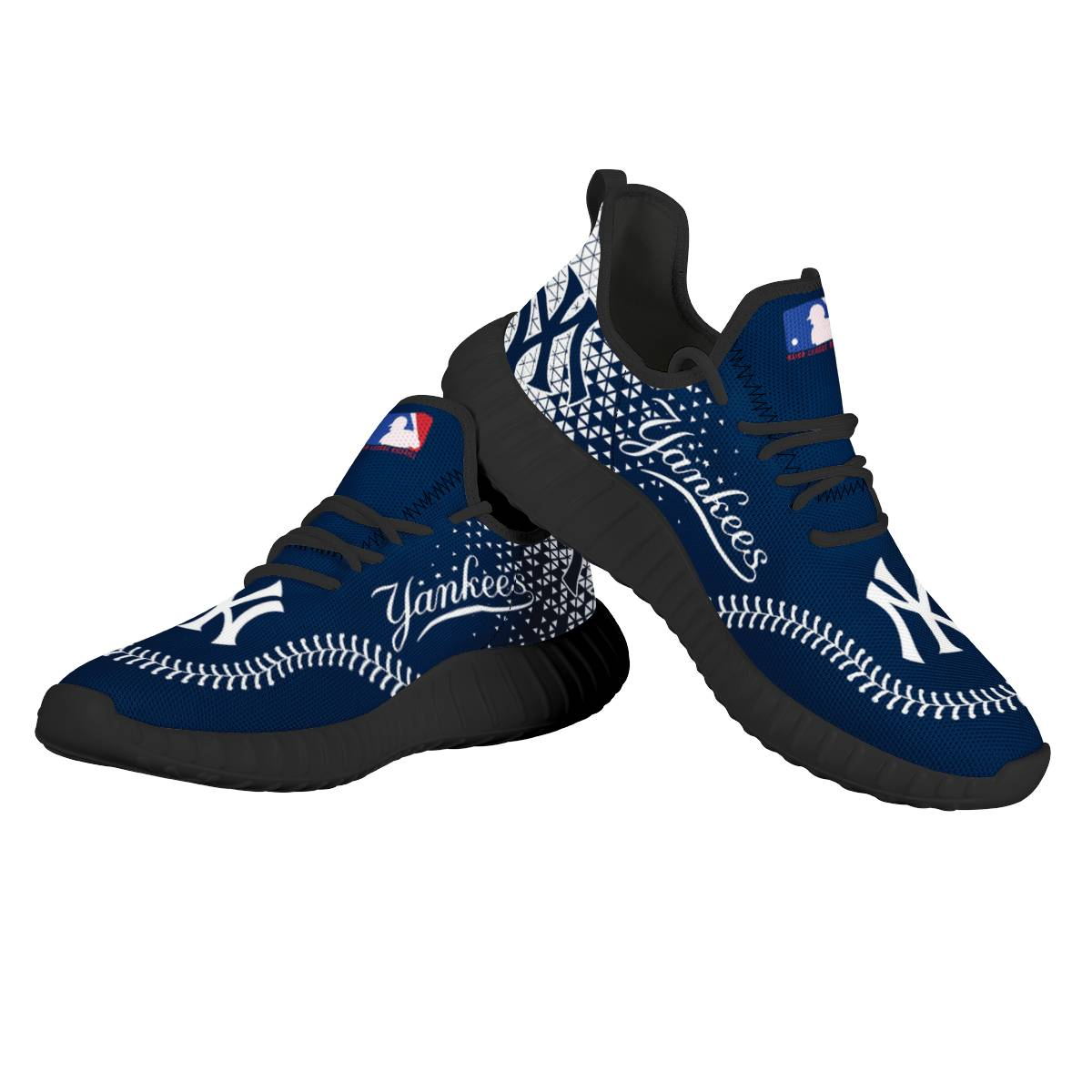 Women's New York Yankees Mesh Knit Sneakers/Shoes 004